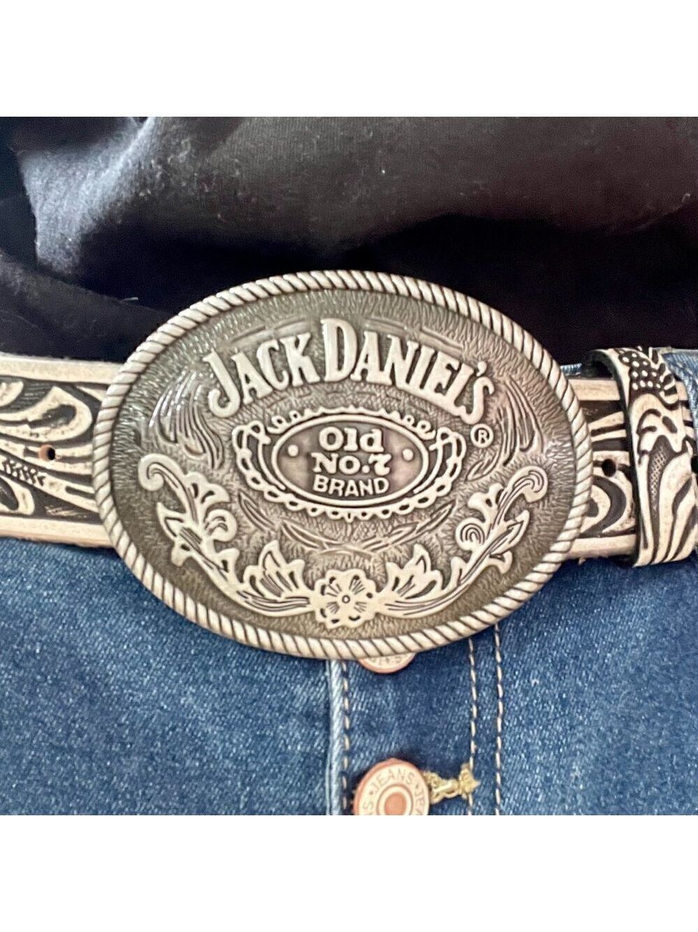 Whiskey Jack Daniel's Rocker Belt Buckle